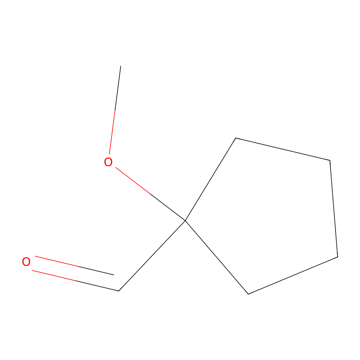 1-Methoxycyclopentane-1-carbaldehyde molecular structure, CAS 412281-04-0