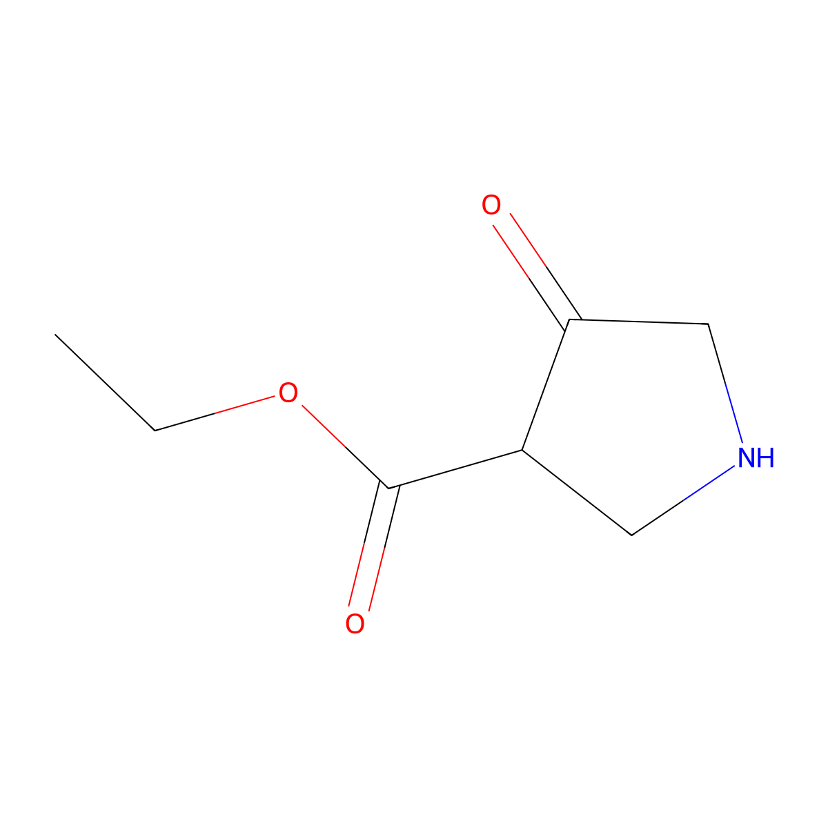 Ethyl 4-oxopyrrolidine-3-carboxylate molecular structure, CAS 412281-21-1