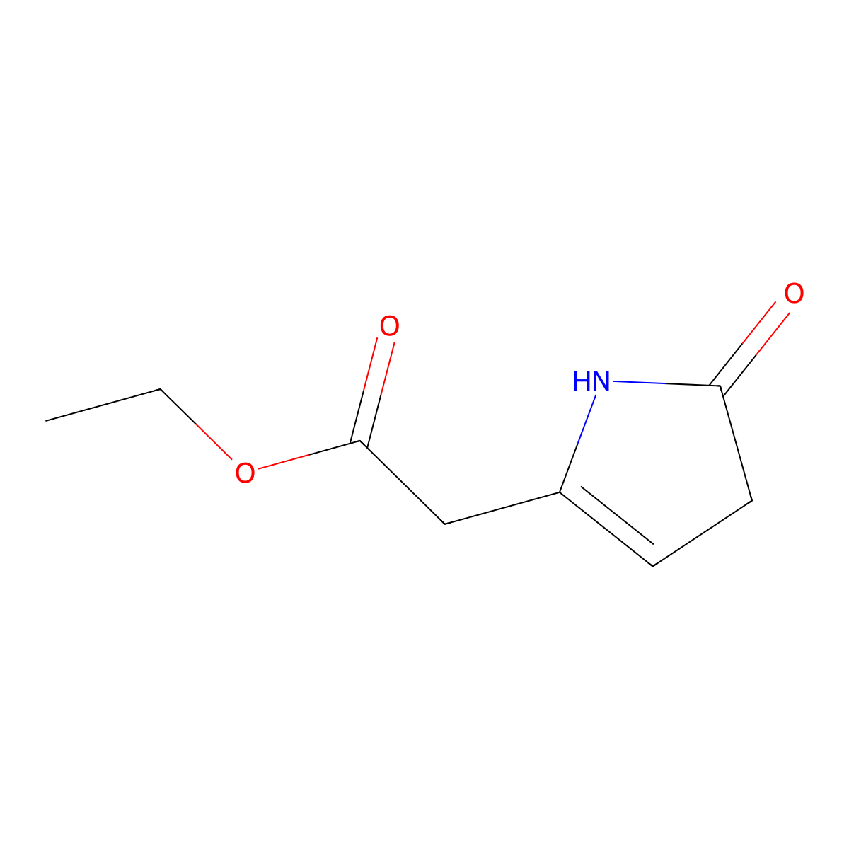 ethyl 2-(5-oxo-4,5-dihydro-1H-pyrrol-2-yl)acetate molecular structure, CAS 412283-66-0