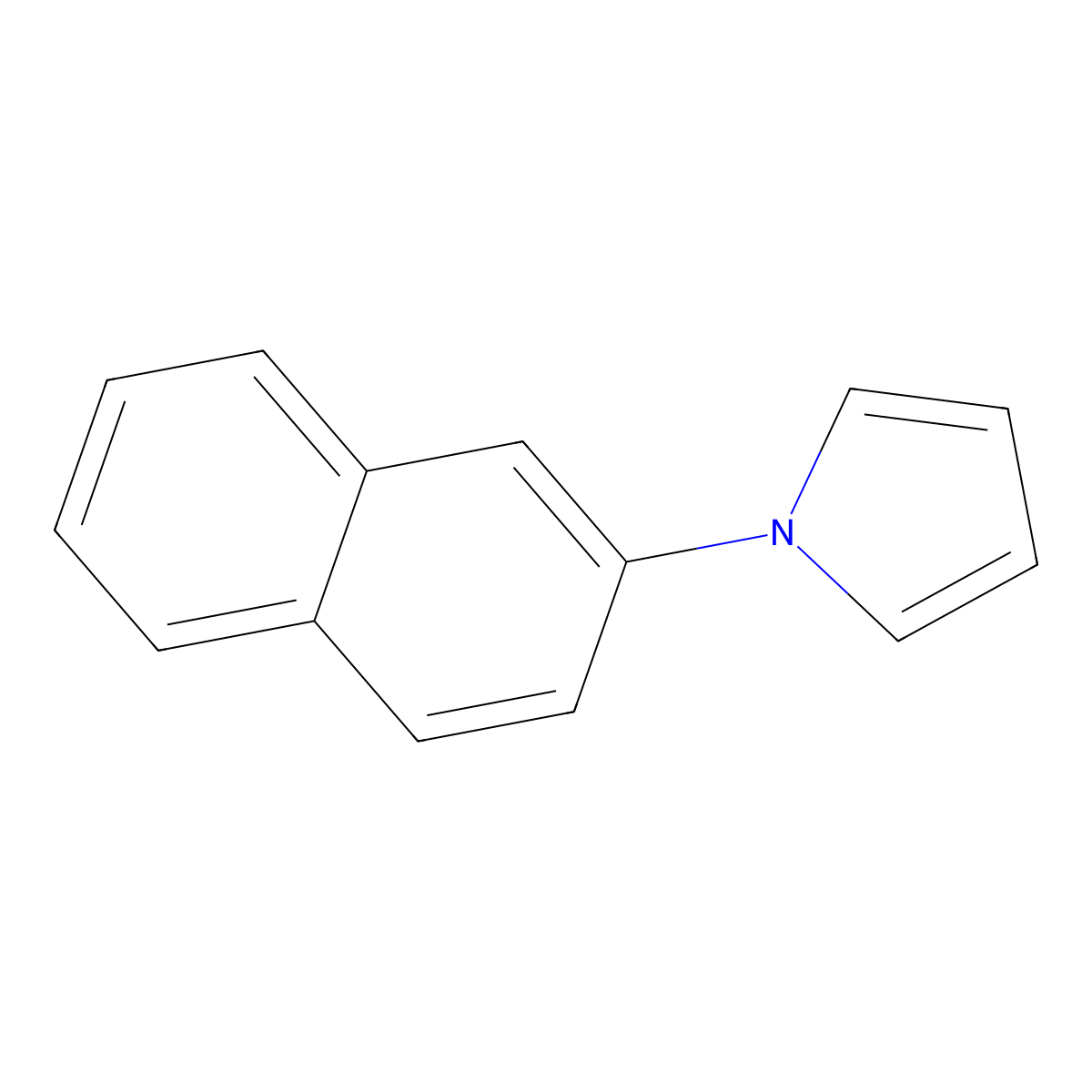1-(naphthalen-2-yl)-1H-pyrrole molecular structure, CAS 412284-19-6