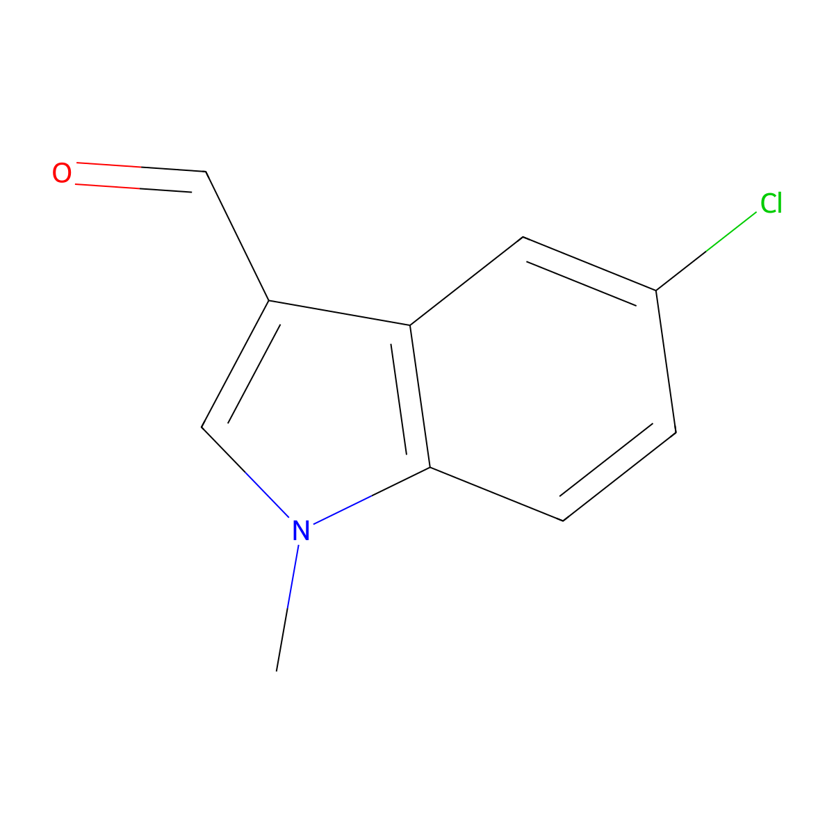 5-chloro-1-methyl-1H-indole-3-carbaldehyde molecular structure, CAS 412284-65-2