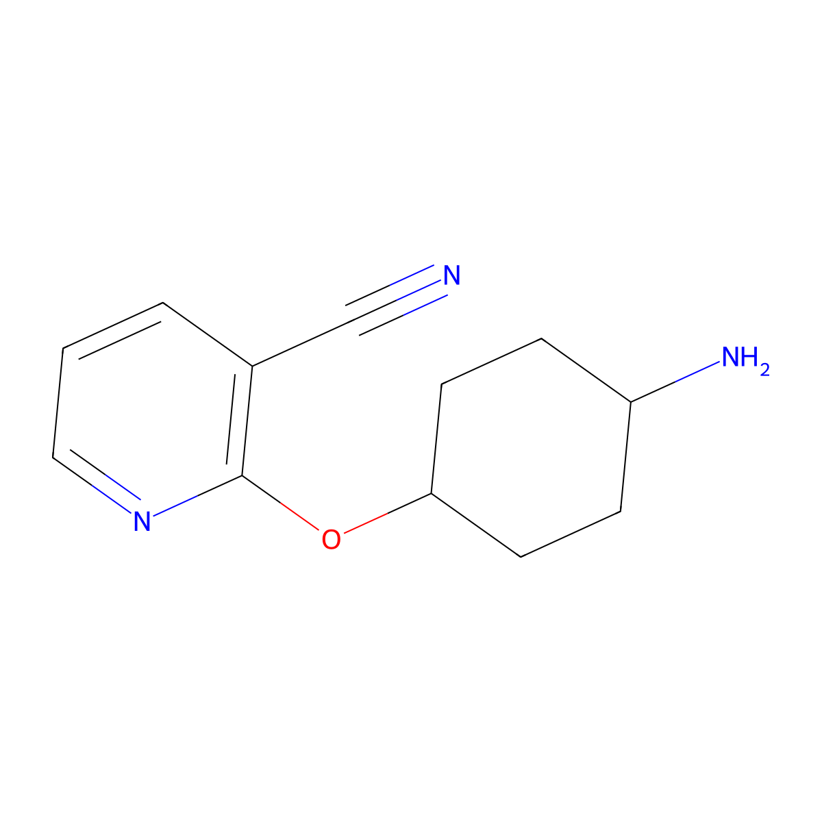 2-[(4-Aminocyclohexyl)oxy]nicotinonitrile molecular structure, CAS 412289-99-7