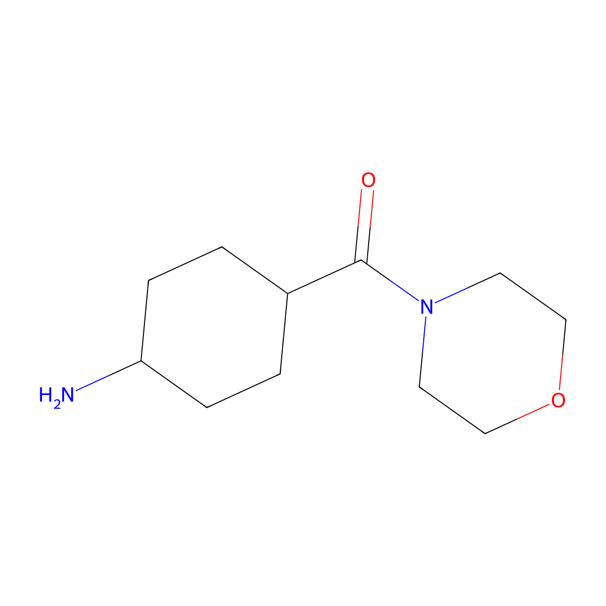 (trans-4-Aminocyclohexyl)-4-morpholinylmethanone molecular structure, CAS 412291-29-3