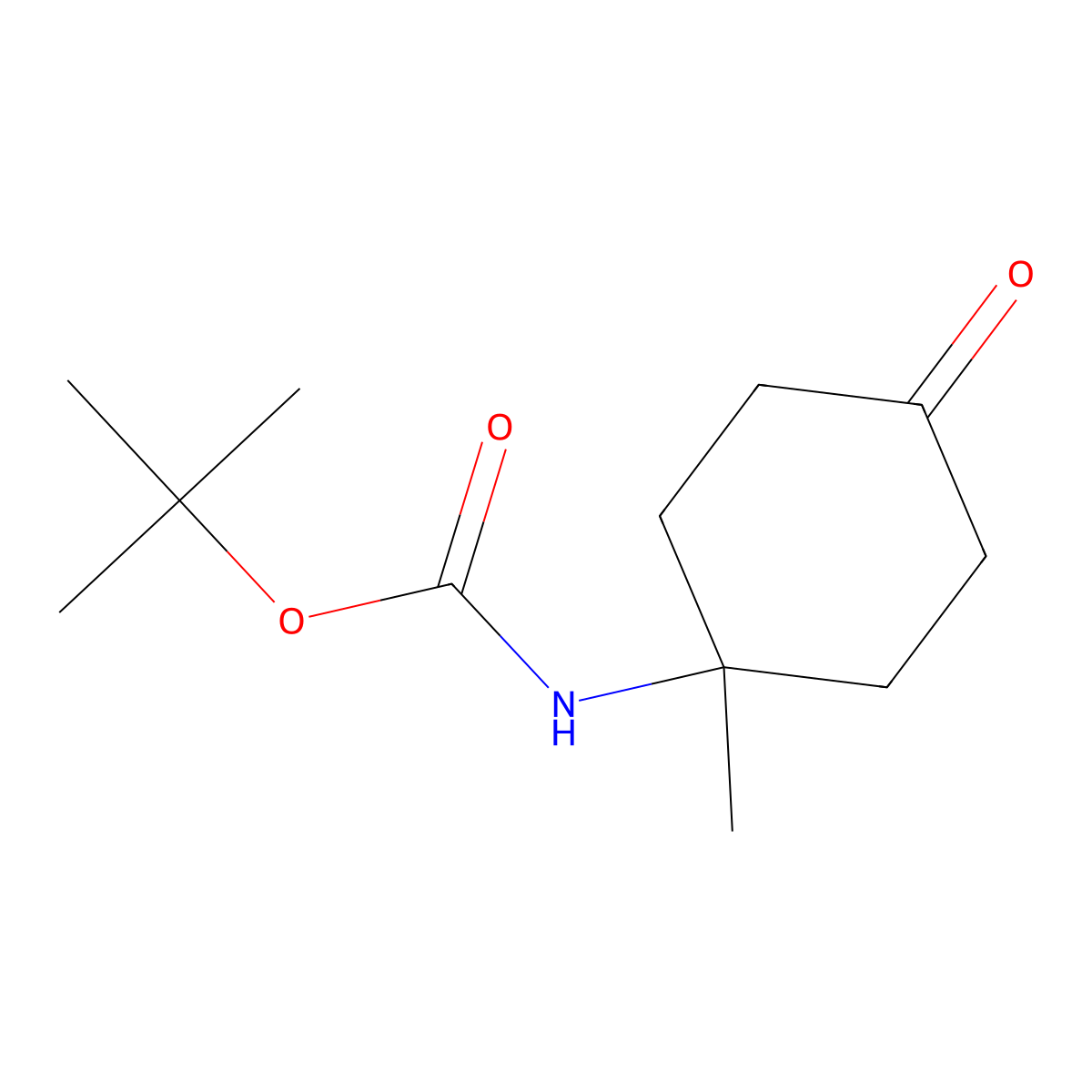 tert-butyl N-(1-methyl-4-oxocyclohexyl)carbamate molecular structure, CAS 412293-43-7