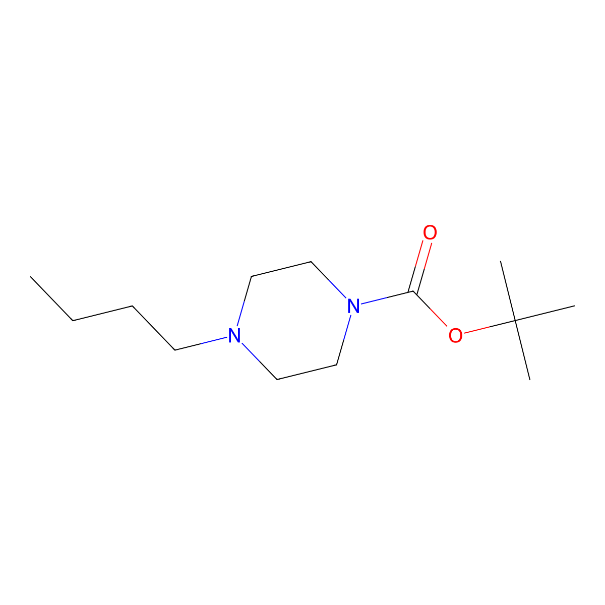 Tert-butyl 4-butylpiperazine-1-carboxylate molecular structure, CAS 412293-87-9