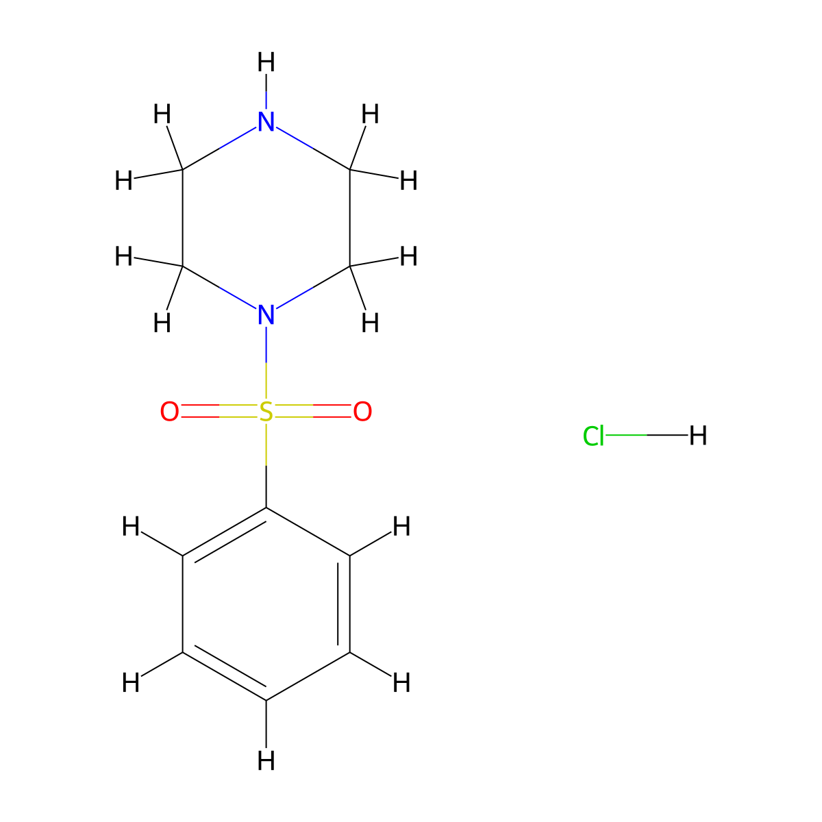 1-(Benzenesulfonyl)piperazine hydrochloride molecular structure, CAS 412293-98-2