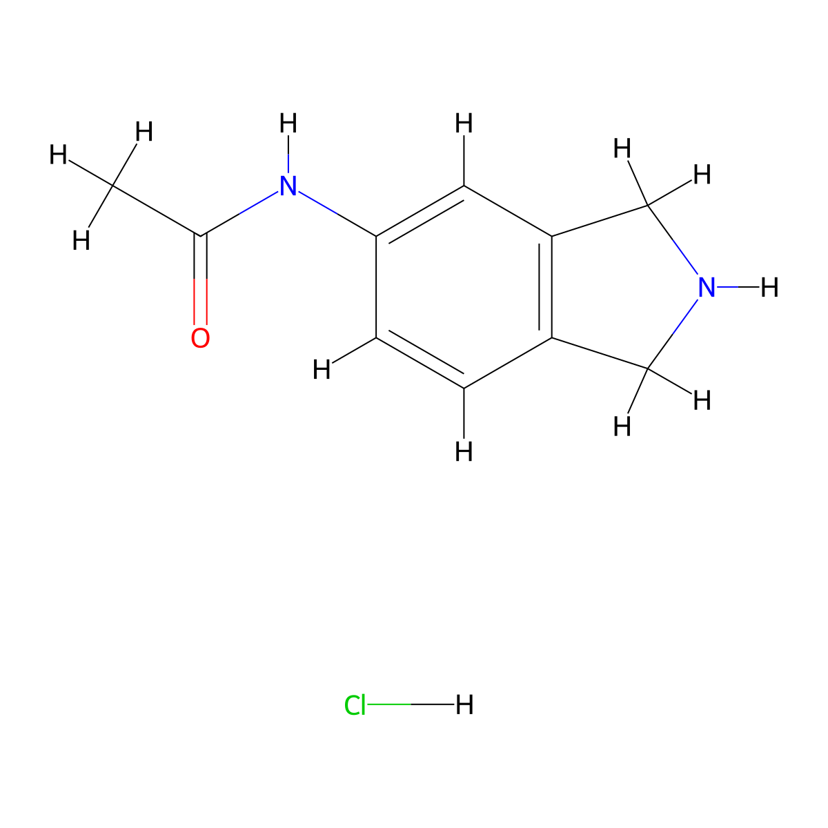 N-(2,3-dihydro-1H-isoindol-5-yl)acetamide hydrochloride molecular structure, CAS 412294-03-2