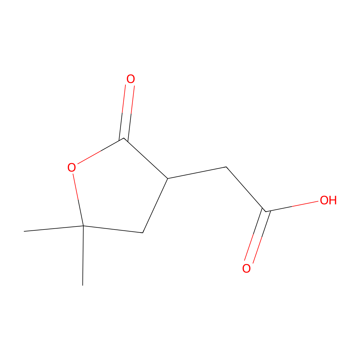 (5,5-Dimethyl-2-oxooxolan-3-yl)acetic acid molecular structure, CAS 412298-86-3