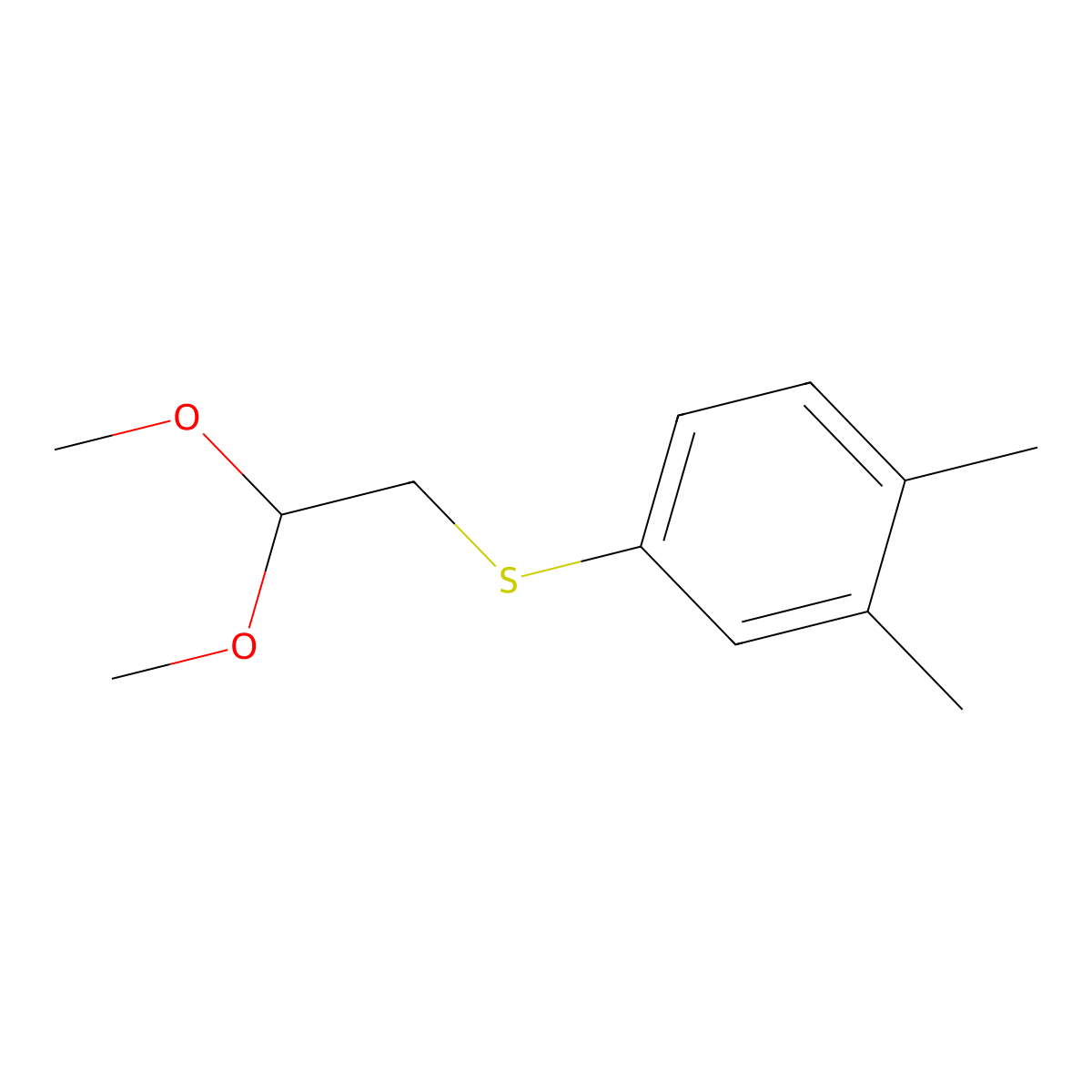(2,2-Dimethoxyethyl)(3,4-dimethylphenyl)sulfane molecular structure, CAS 412299-25-3
