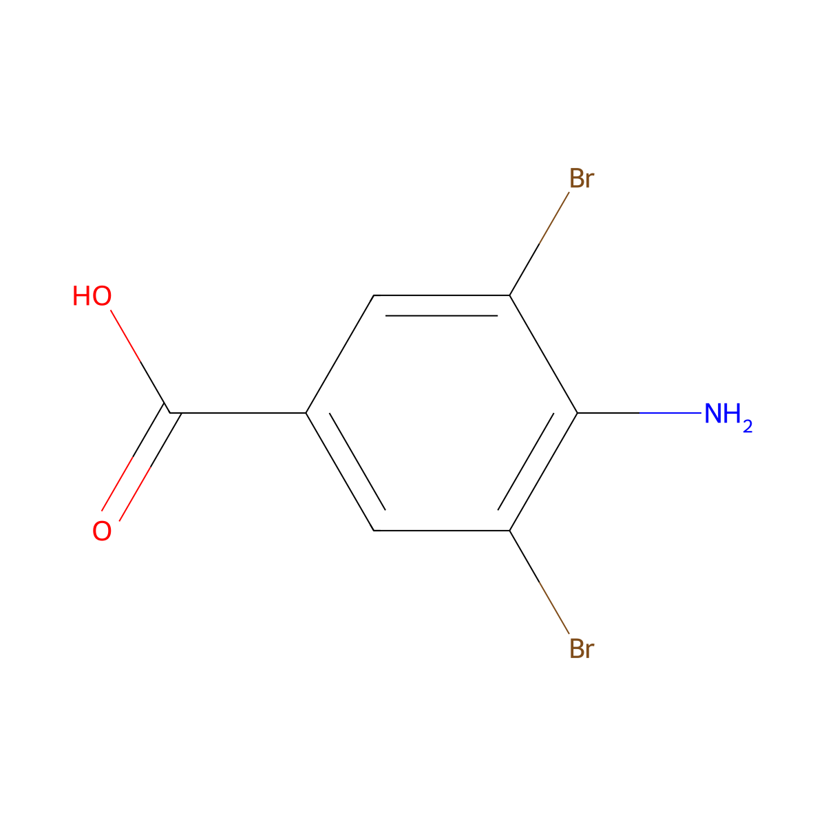 4-Amino-3,5-dibromobenzoic acid molecular structure, CAS 4123-72-2