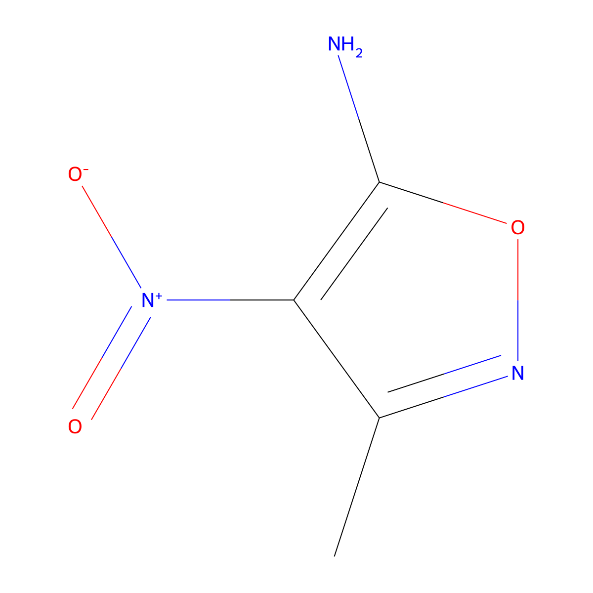 5-Amino-3-methyl-4-nitroisoxazole molecular structure, CAS 41230-51-7