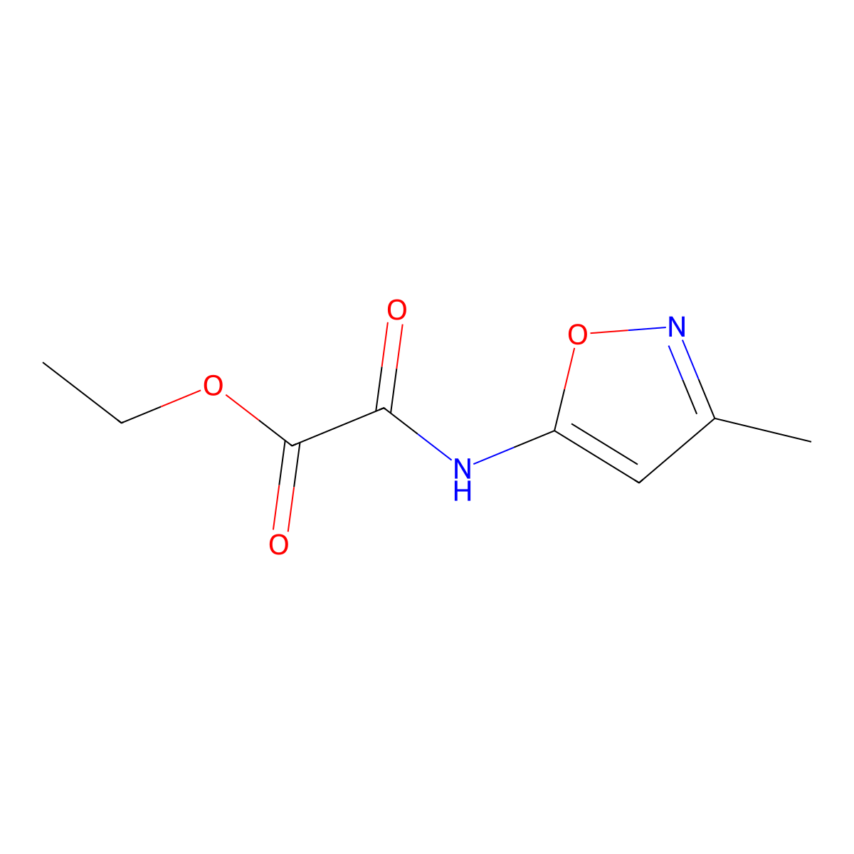 Ethyl 2-[(3-methyl-1,2-oxazol-5-yl)amino]-2-oxoacetate molecular structure, CAS 41230-59-5