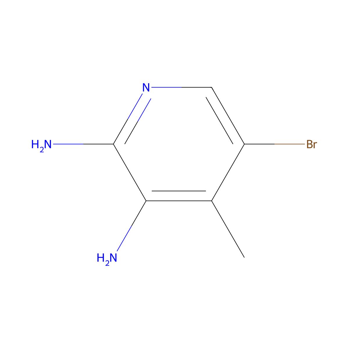 5-Bromo-4-methylpyridine-2,3-diamine molecular structure, CAS 41230-93-7