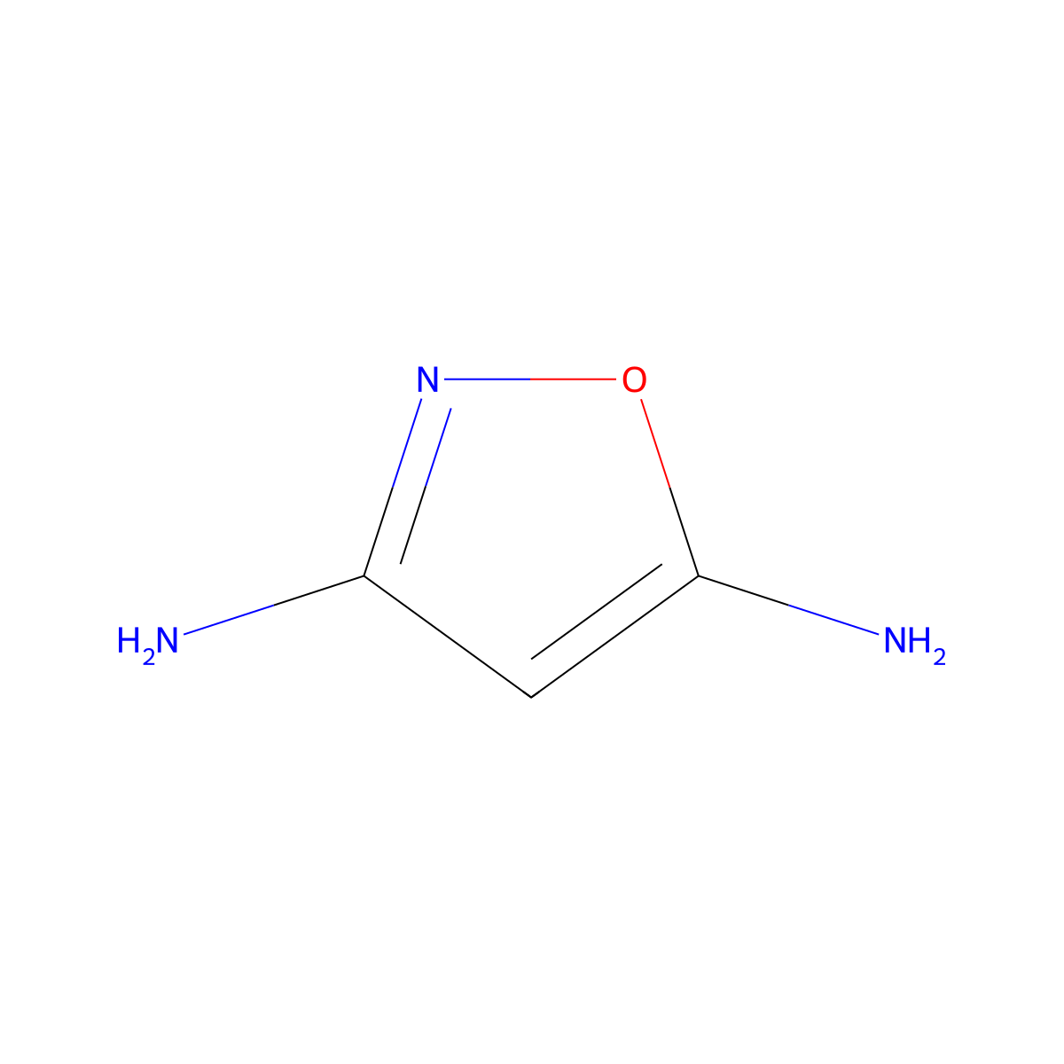 Isoxazole-3,5-diamine molecular structure, CAS 412301-06-5