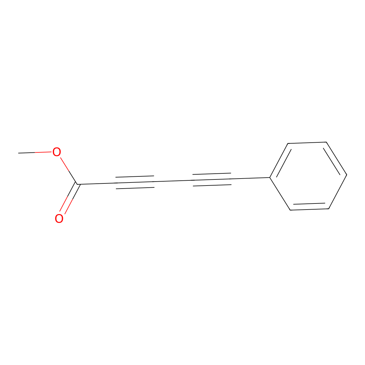 Methyl 5-phenylpenta-2,4-diynoate molecular structure, CAS 412304-80-4