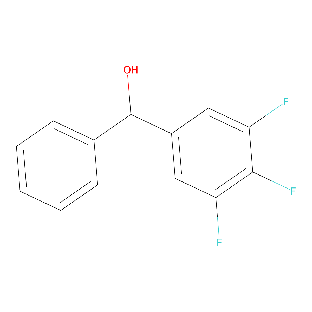 Phenyl(3,4,5-trifluorophenyl)methanol molecular structure, CAS 412307-28-9