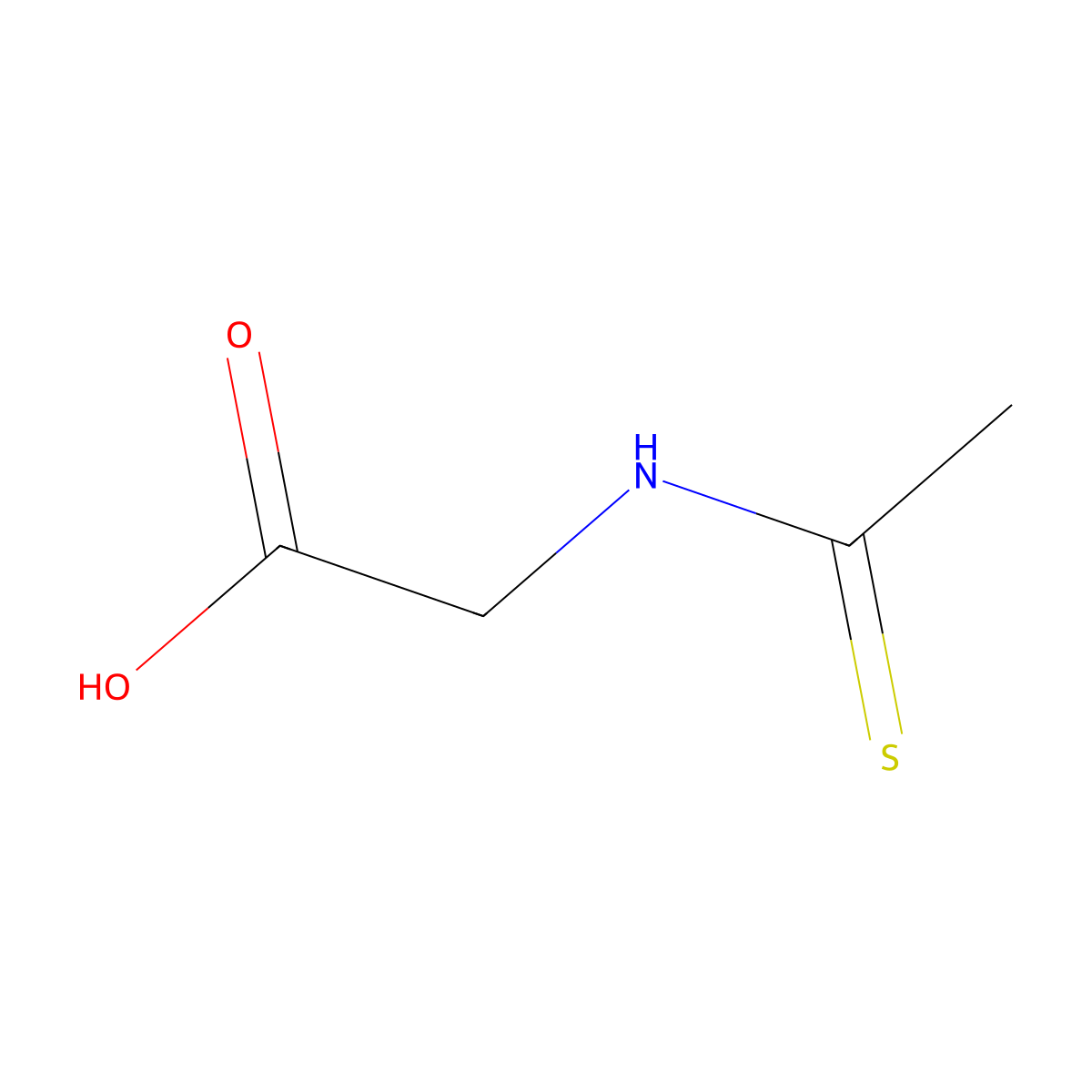 N-(1-Thioxoethyl)glycine molecular structure, CAS 412307-34-7
