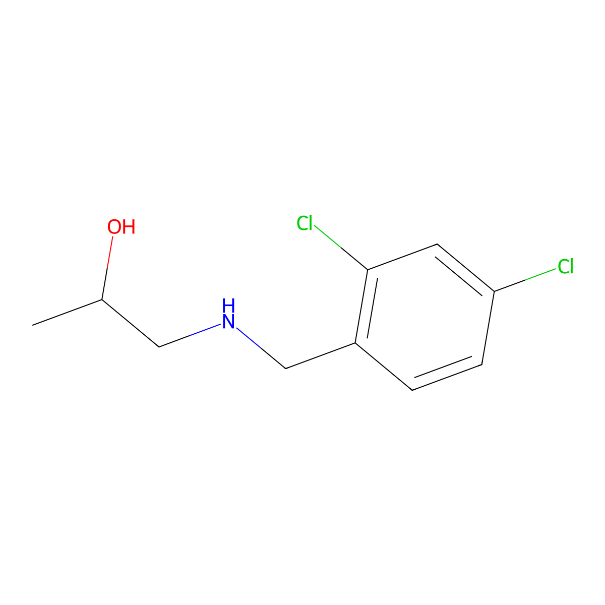 1-[(2,4-Dichlorophenyl)methylamino]propan-2-ol molecular structure, CAS 412308-24-8