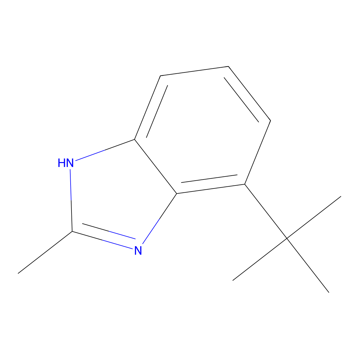 4-tert-butyl-2-methyl-1H-benzimidazole molecular structure, CAS 412308-33-9