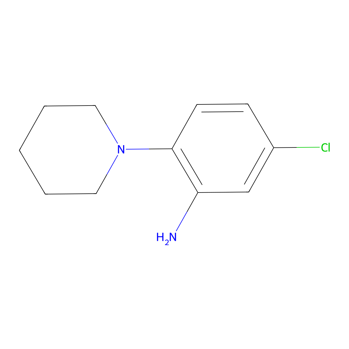 5-Chloro-2-(piperidin-1-yl)aniline molecular structure, CAS 412308-45-3