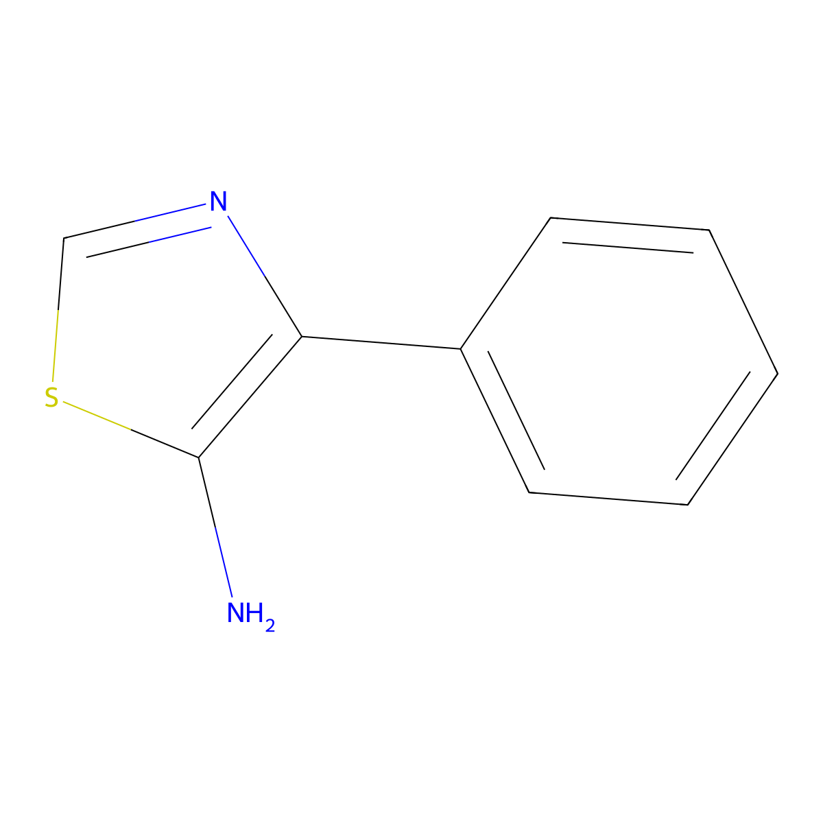 4-Phenyl-1,3-thiazol-5-amine molecular structure, CAS 412311-69-4