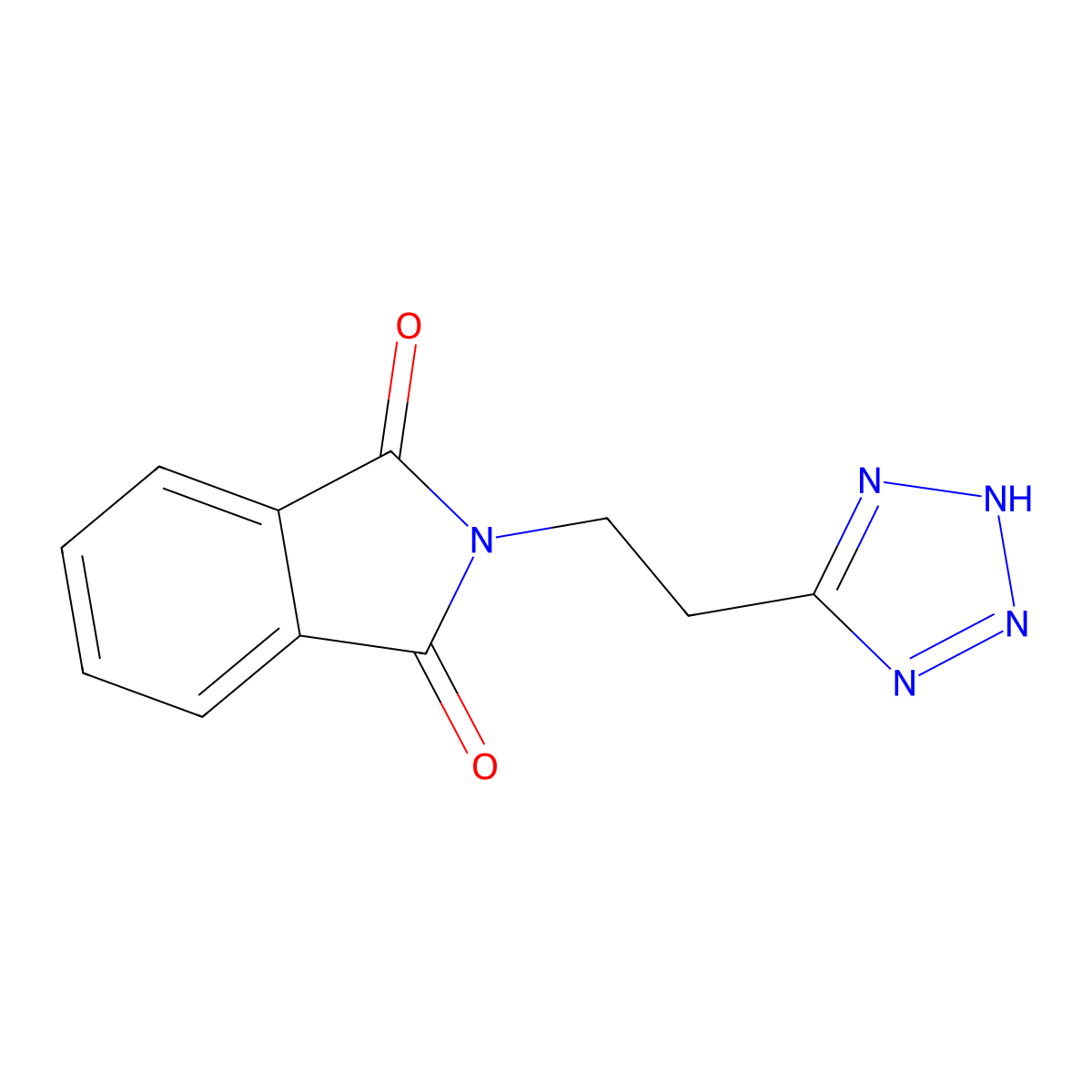 2-[2-(1H-tetrazol-5-yl)ethyl]-1H-isoindole-1,3(2H)-dione molecular structure, CAS 412314-56-8