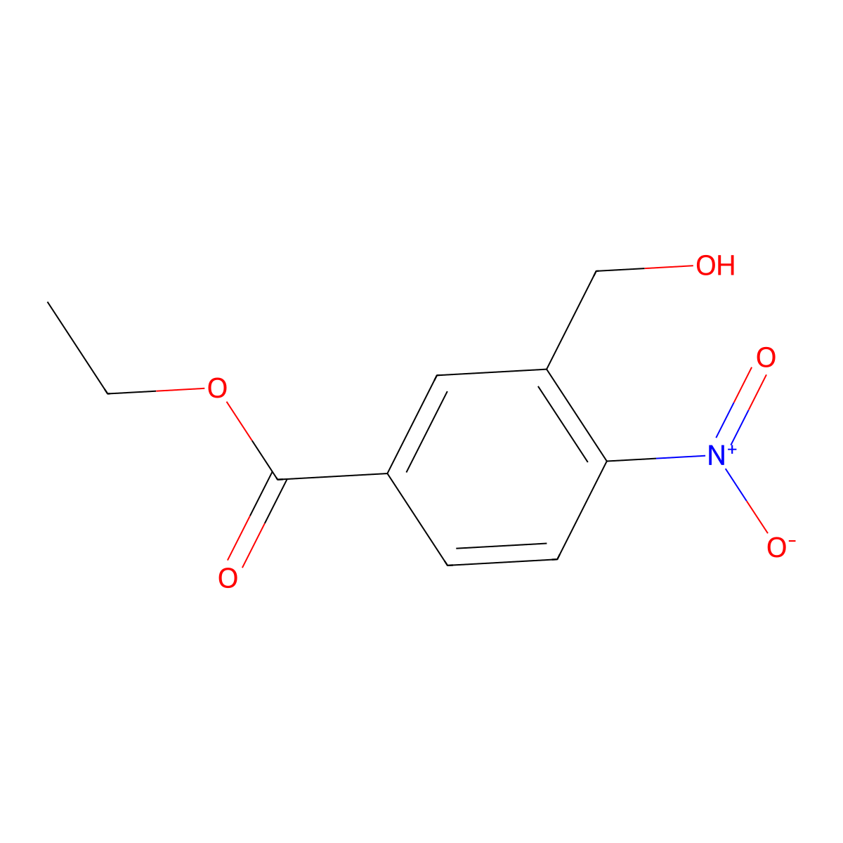 Ethyl 3-(hydroxymethyl)-4-nitrobenzoate molecular structure, CAS 412317-99-8