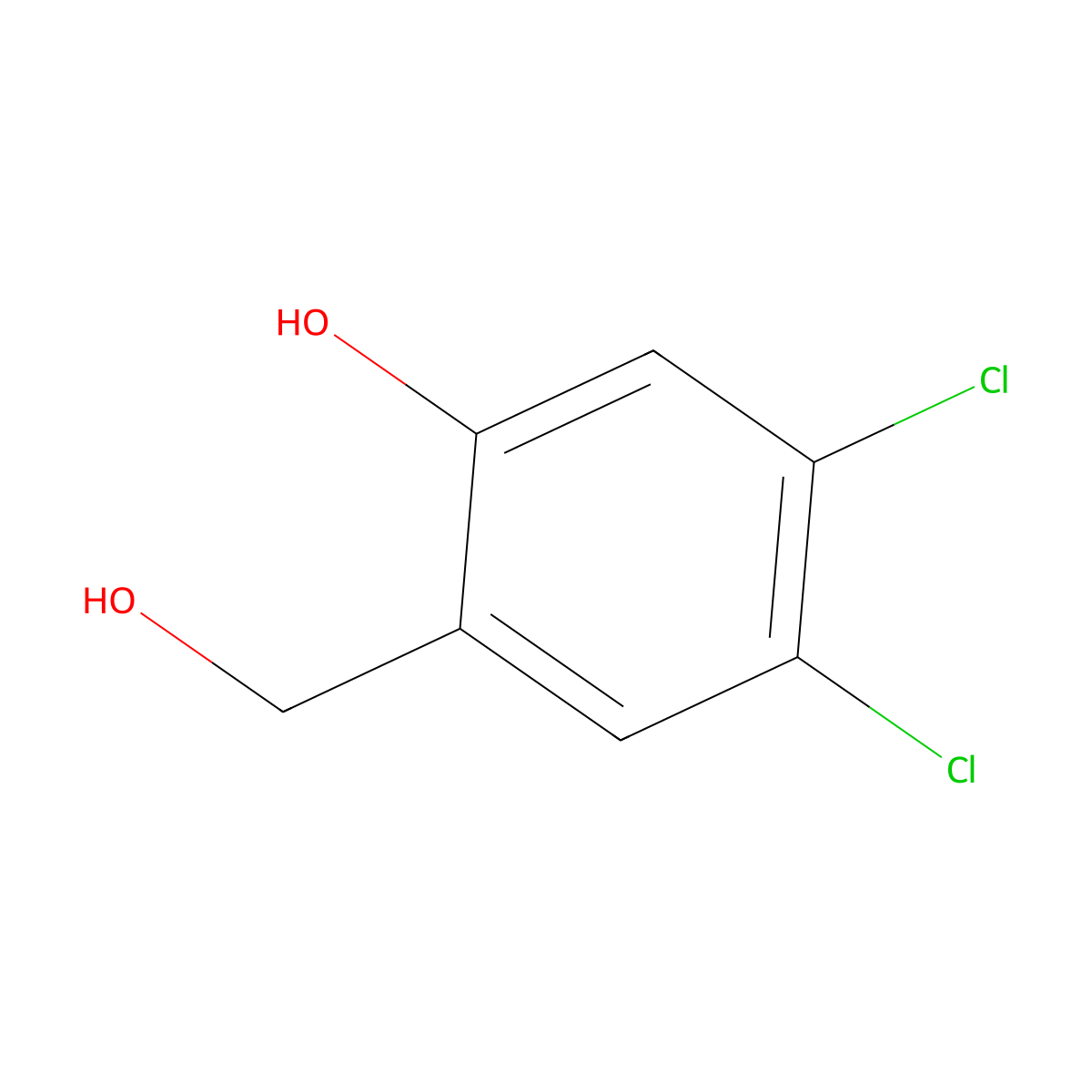 4,5-Dichloro-2-(hydroxymethyl)phenol molecular structure, CAS 412318-90-2