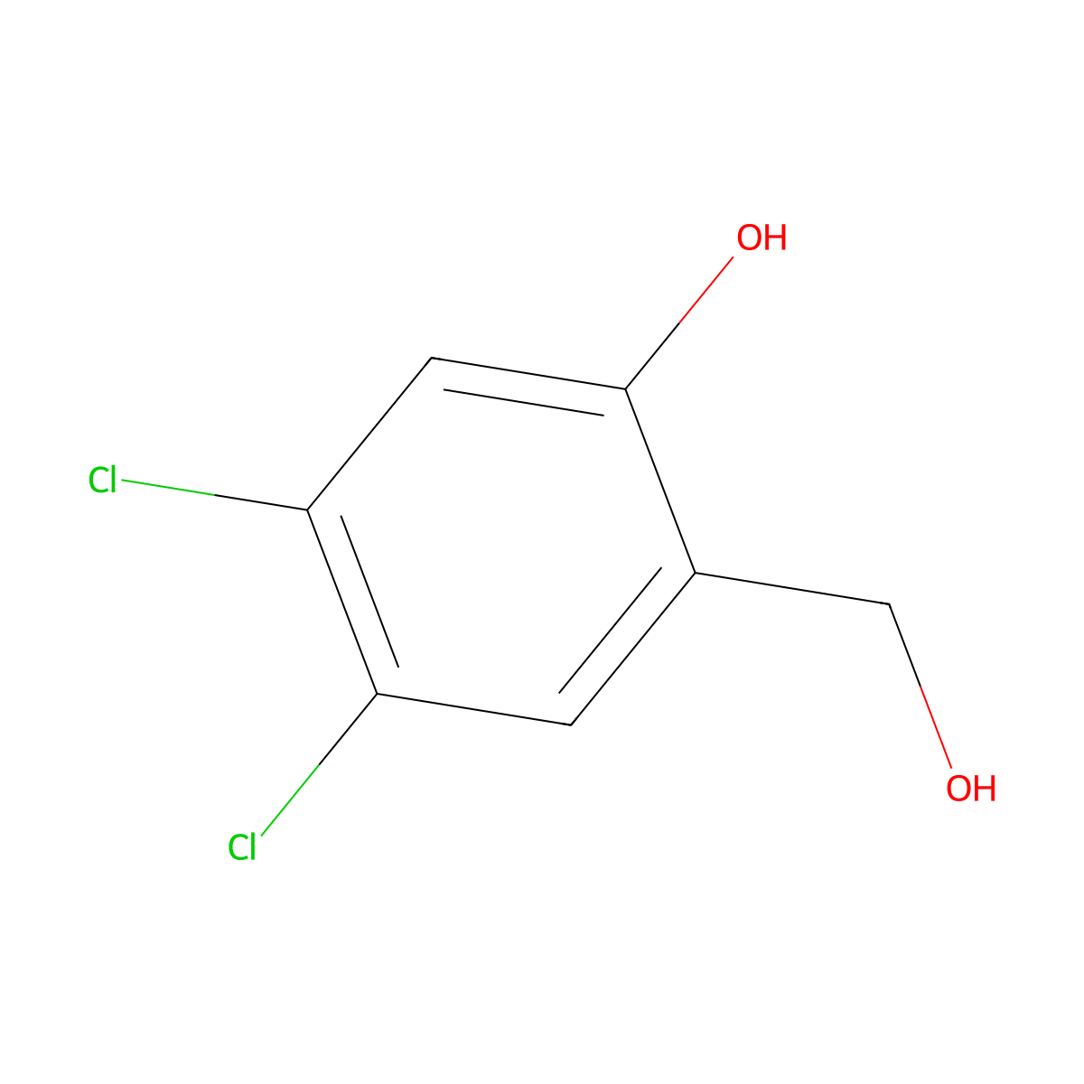 4,5-Dichloro-2-(hydroxymethyl)phenol molecular structure, CAS 412318-90-2