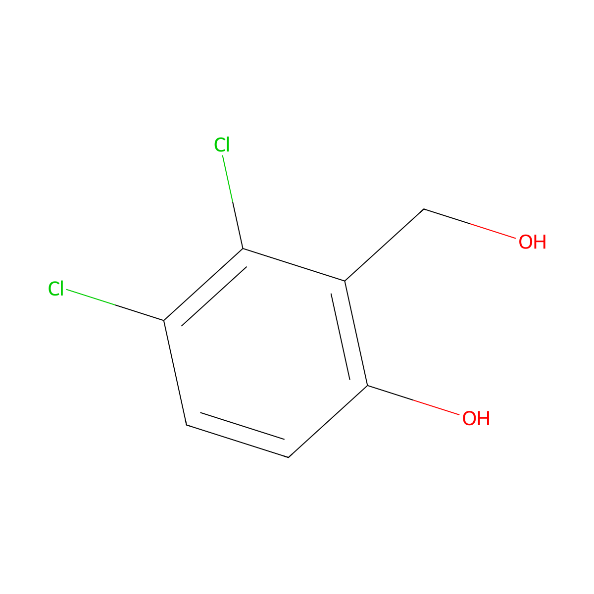 2,3-Dichloro-6-hydroxybenzenemethanol molecular structure, CAS 412318-91-3