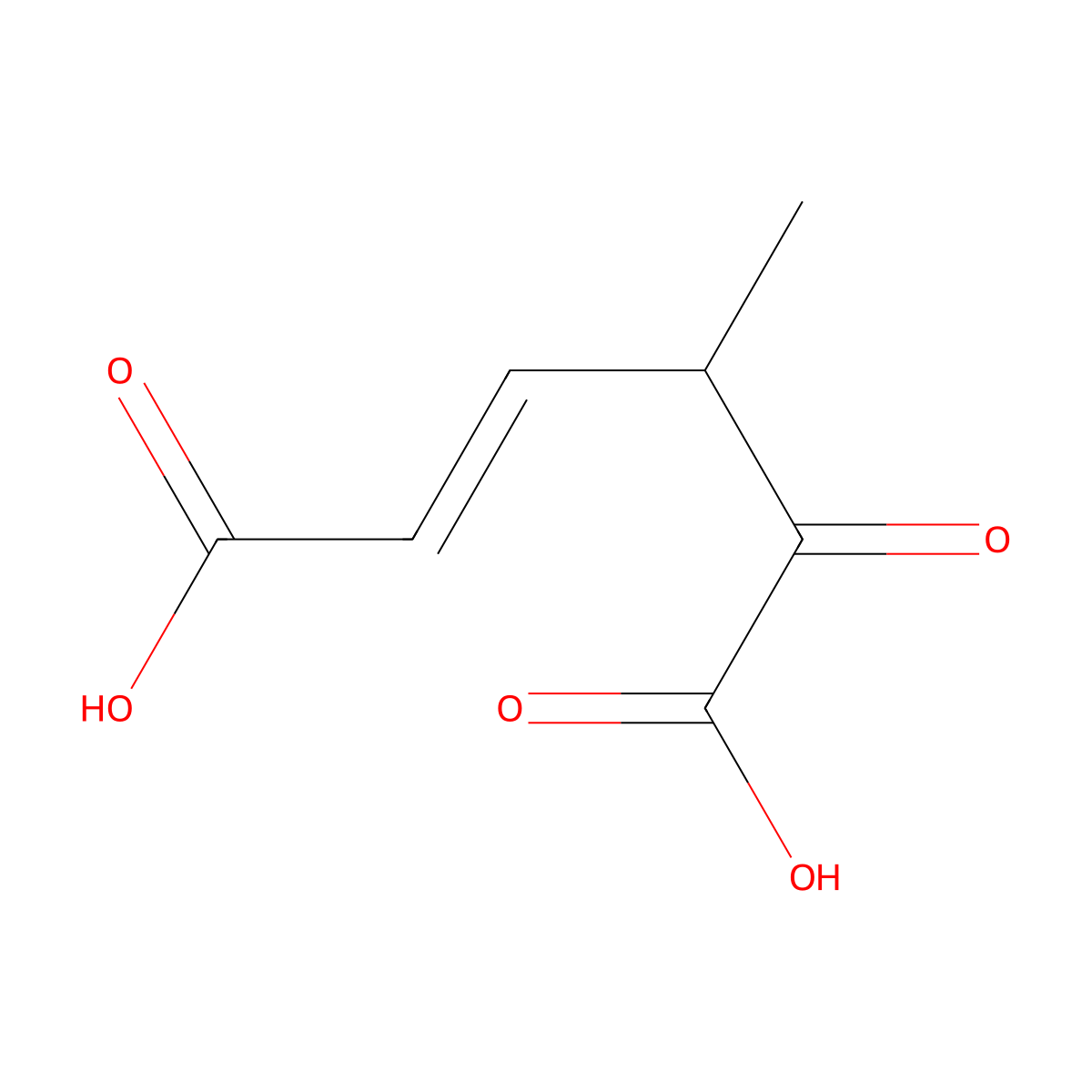 4-Methyl-5-oxohex-2-enedioic acid molecular structure, CAS 412324-07-3