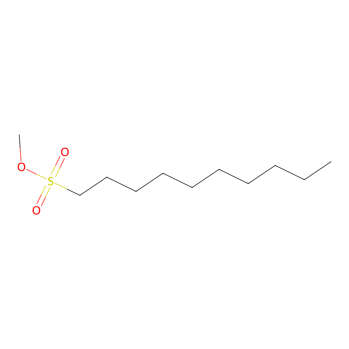 Methyl decanesulfonate molecular structure, CAS 41233-29-8