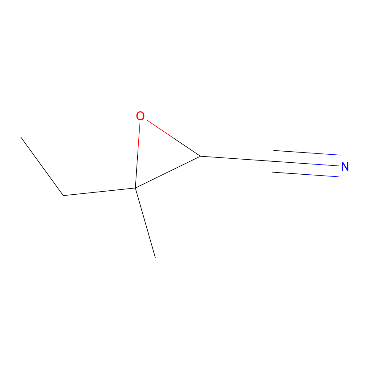 3-Ethyl-3-methyloxirane-2-carbonitrile molecular structure, CAS 41233-34-5