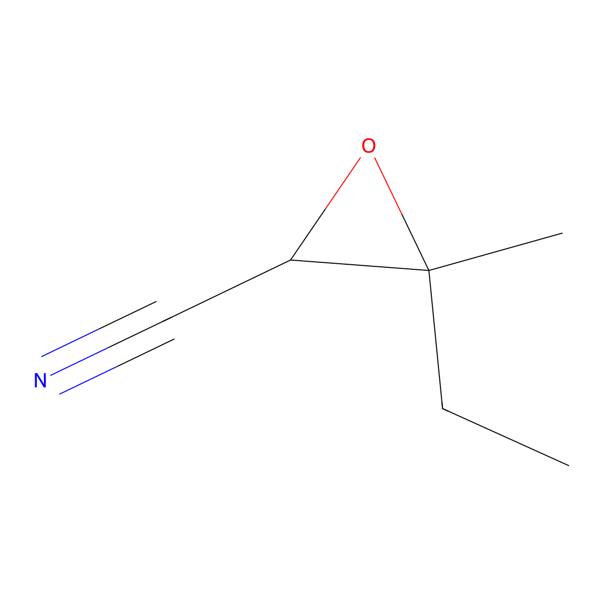 3-Ethyl-3-methyloxirane-2-carbonitrile molecular structure, CAS 41233-34-5