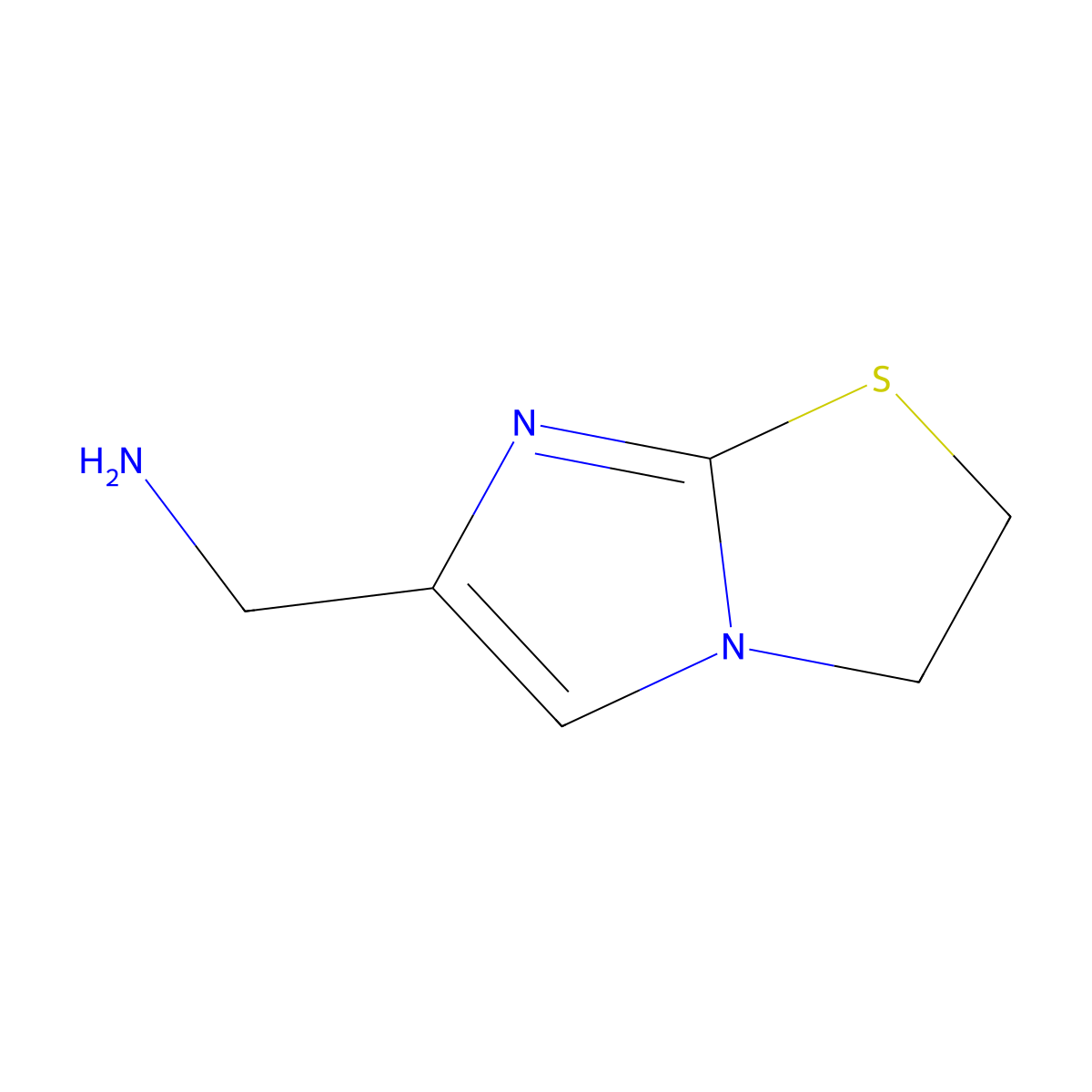 1-(2,3-Dihydroimidazo[2,1-b][1,3]thiazol-6-yl)methanamine molecular structure, CAS 412334-36-2