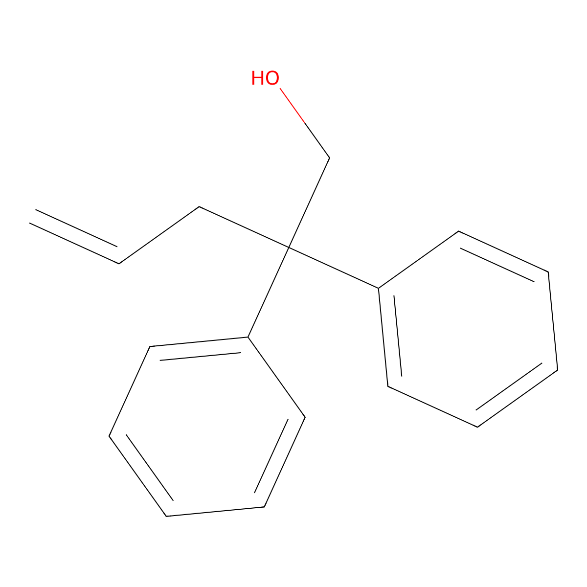 2,2-Diphenylpent-4-en-1-ol molecular structure, CAS 412335-94-5