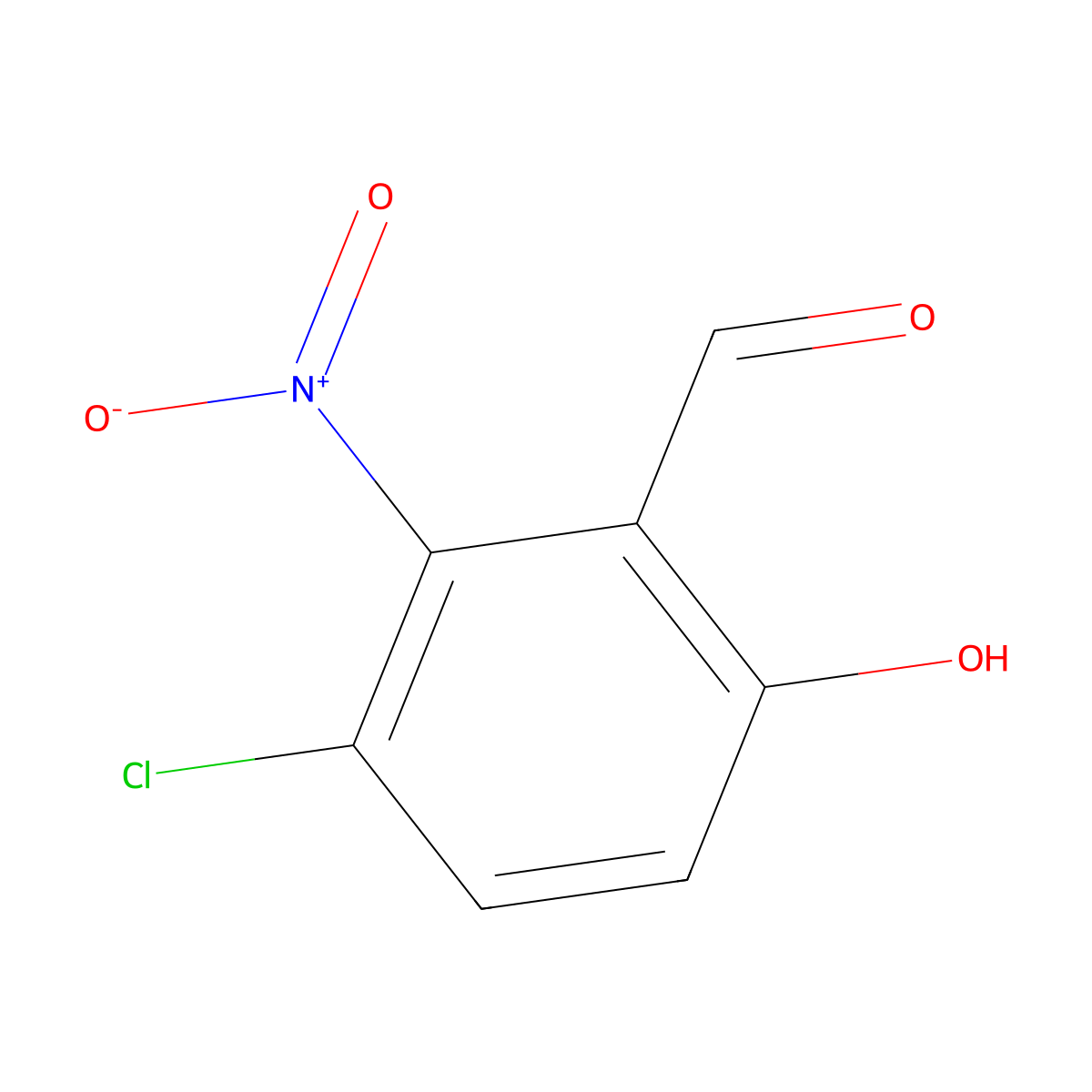3-Chloro-6-hydroxy-2-nitrobenzaldehyde molecular structure, CAS 412336-53-9