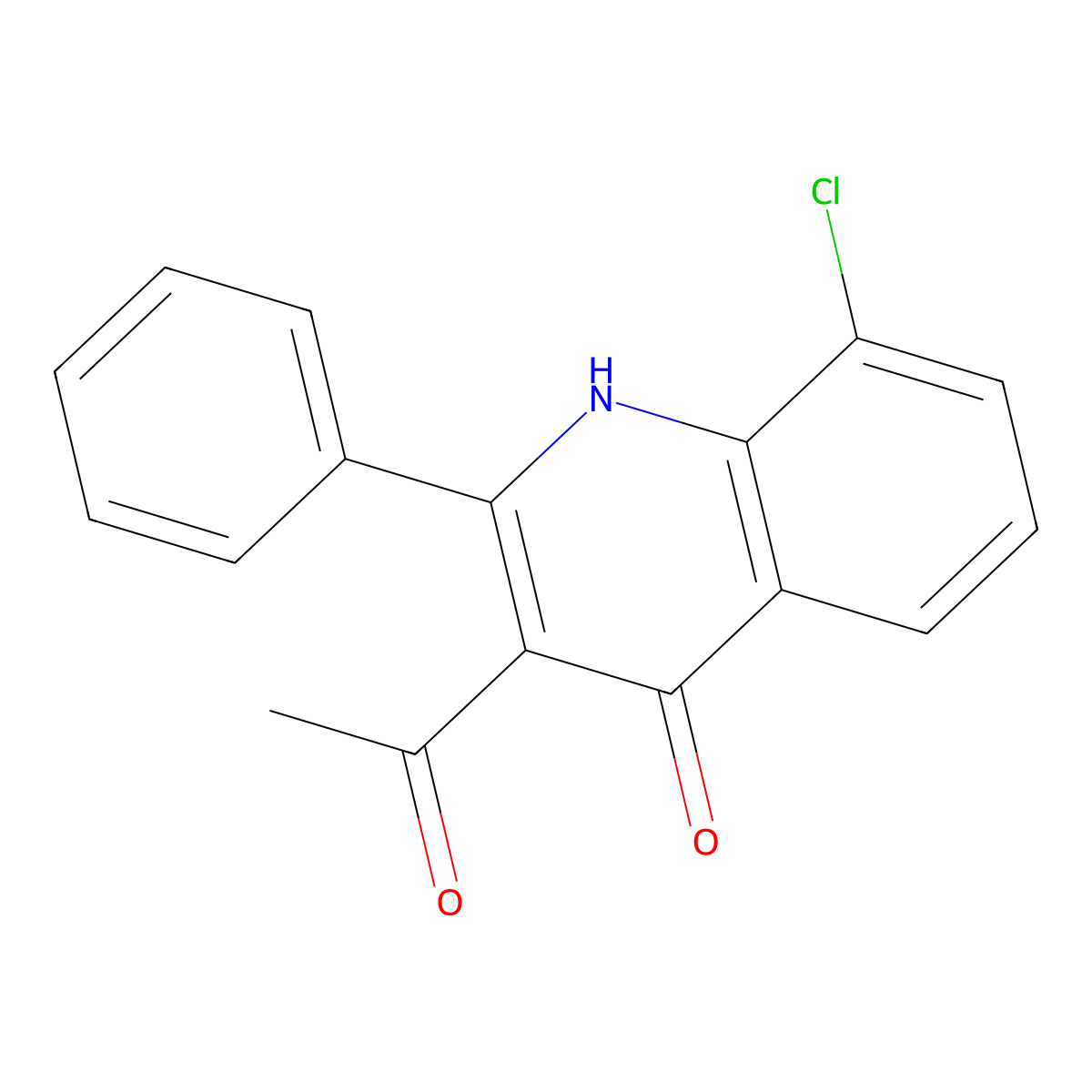 1-(8-Chloro-4-hydroxy-2-phenylquinolin-3-yl)ethanone molecular structure, CAS 412336-76-6