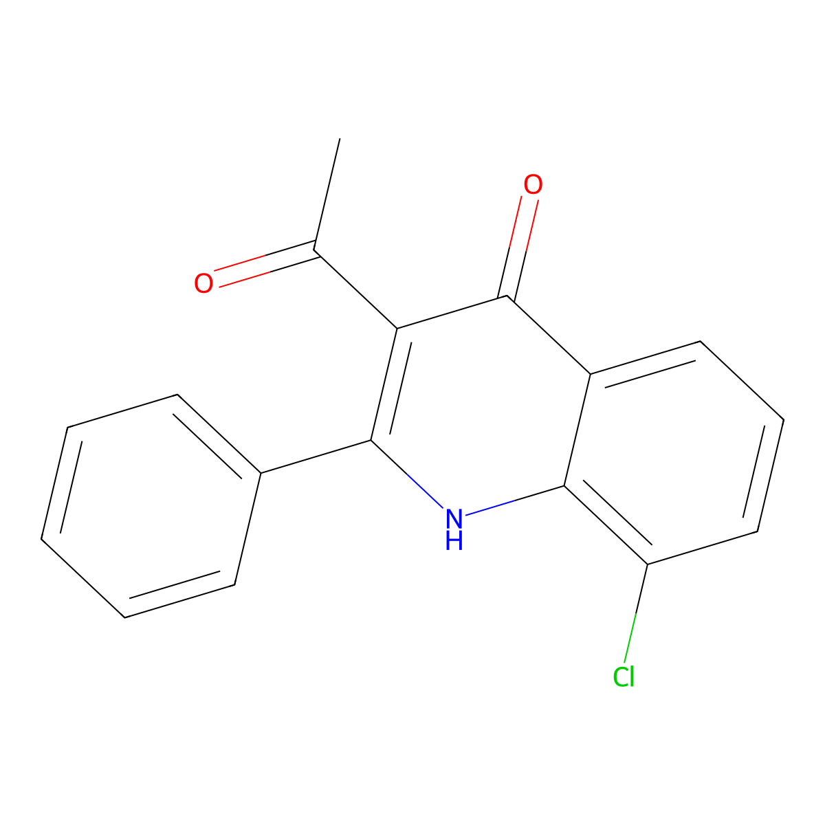 1-(8-Chloro-4-hydroxy-2-phenylquinolin-3-yl)ethanone molecular structure, CAS 412336-76-6