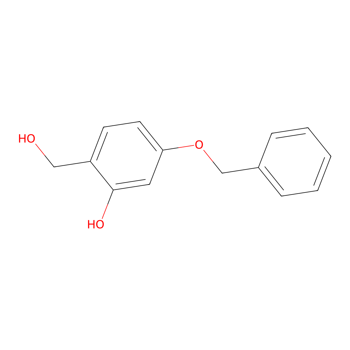 5-Benzyloxy-2-hydroxymethylphenol molecular structure, CAS 412339-25-4