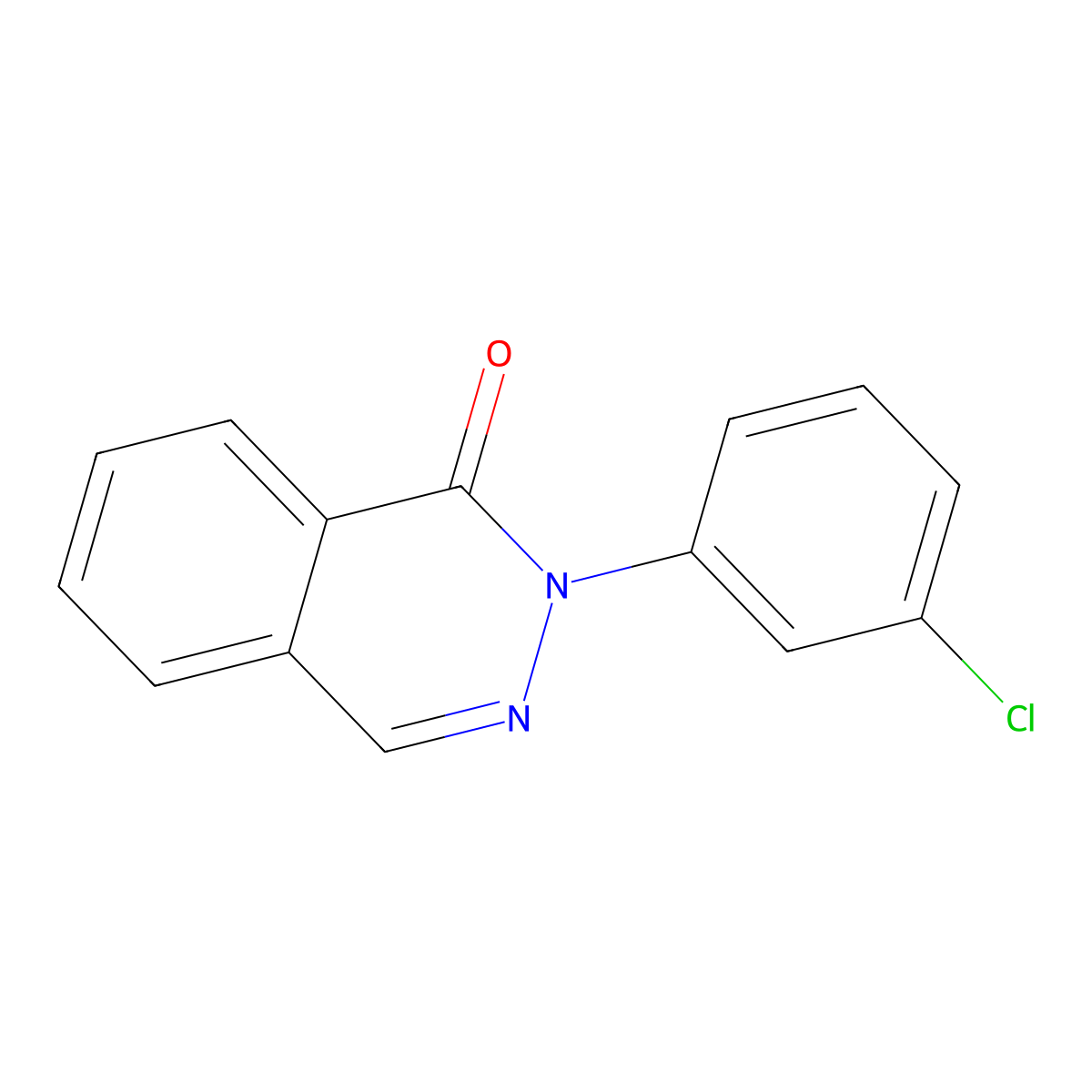 2-(3-chlorophenyl)phthalazin-1(2H)-one molecular structure, CAS 412339-43-6