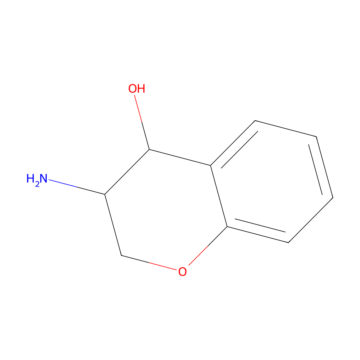 3-Aminochroman-4-ol molecular structure, CAS 412341-47-0