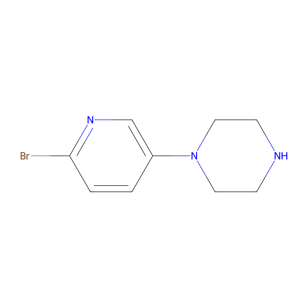 1-(6-Bromopyridin-3-yl)piperazine molecular structure, CAS 412347-39-8