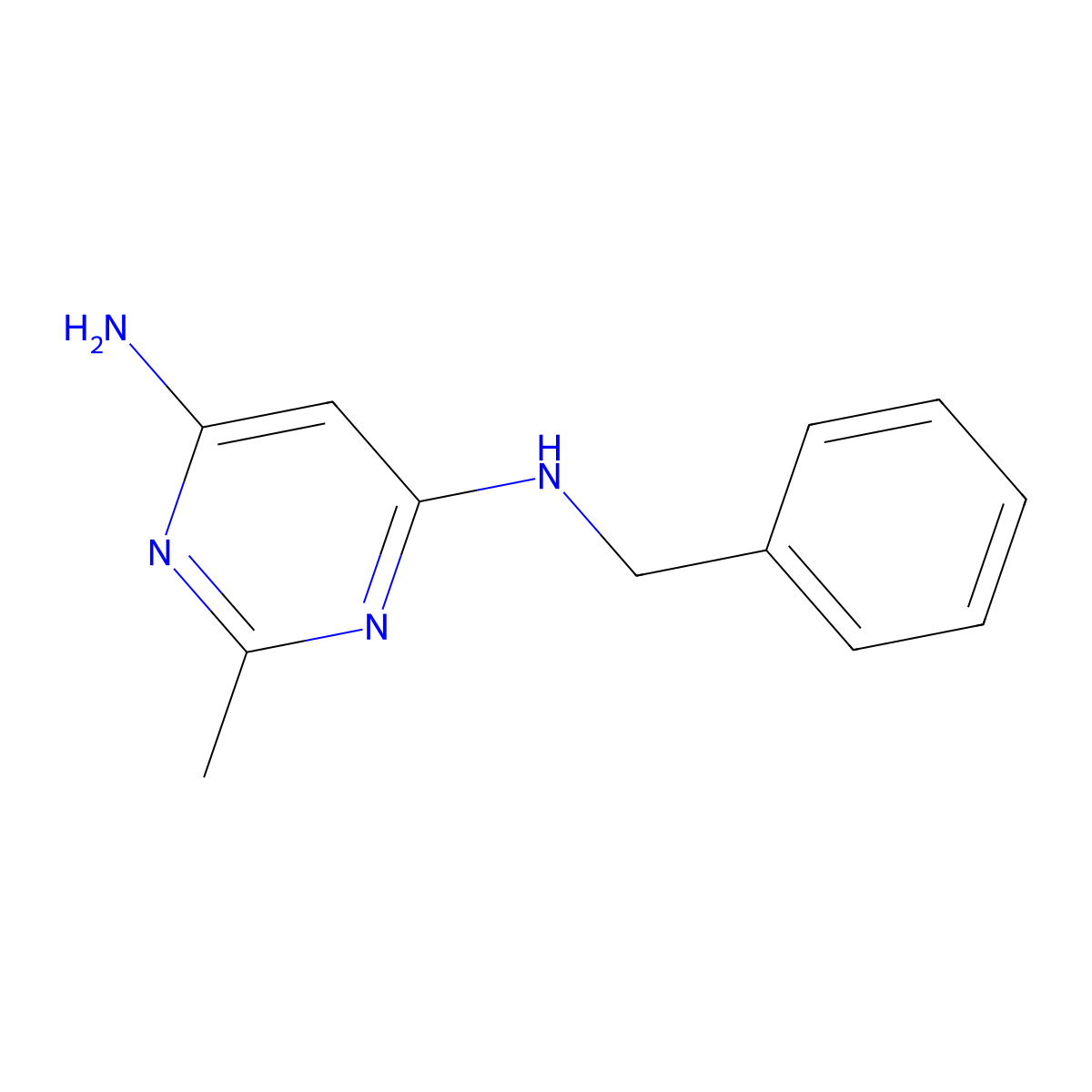 N4-benzyl-2-methylpyrimidine-4,6-diamine molecular structure, CAS 412353-65-2