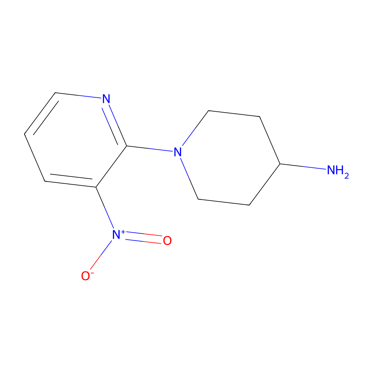 1-(3-Nitropyridin-2-YL)piperidin-4-amine molecular structure, CAS 412355-85-2