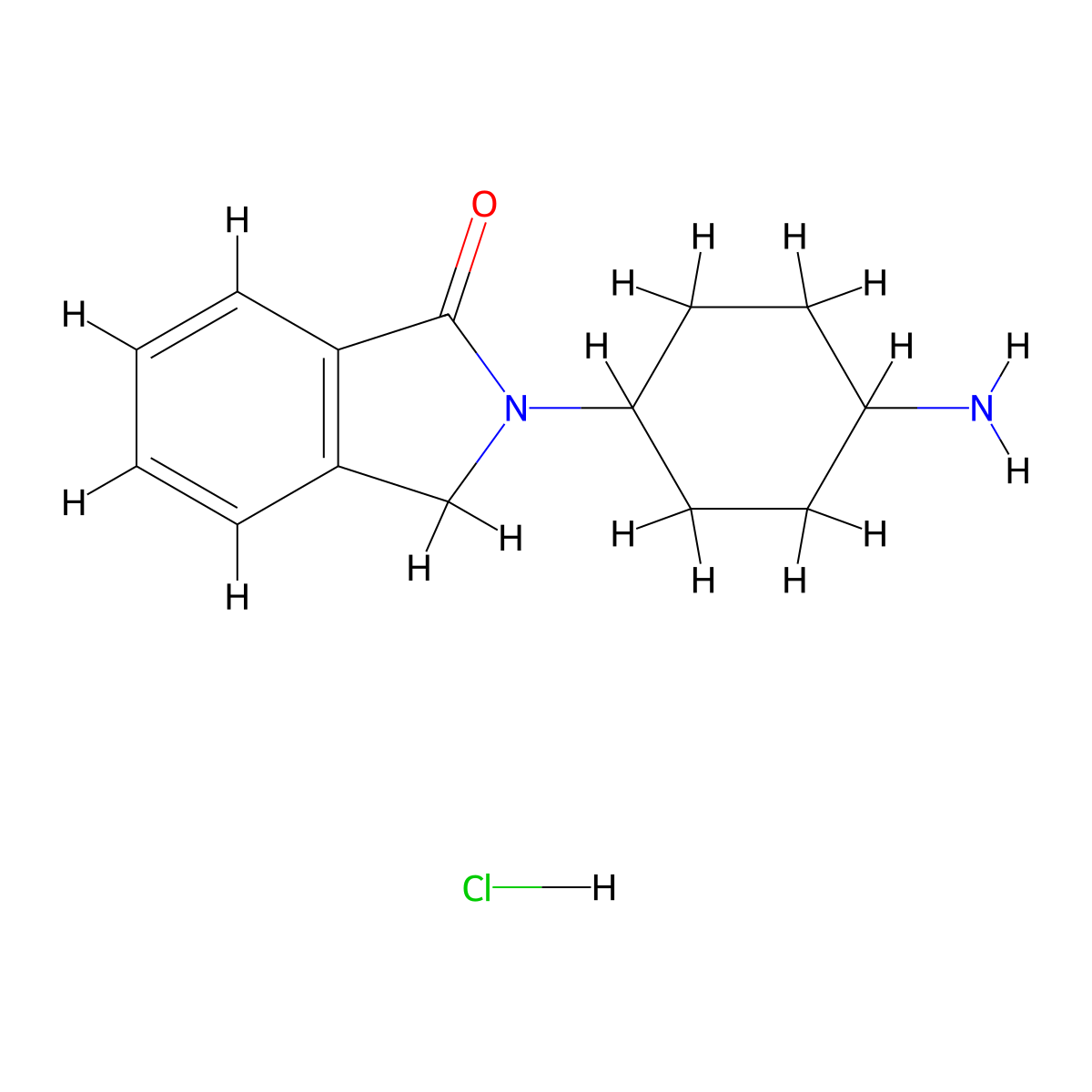 2-(trans-4-Aminocyclohexyl)isoindolin-1-one hydrochloride molecular structure, CAS 412356-10-6