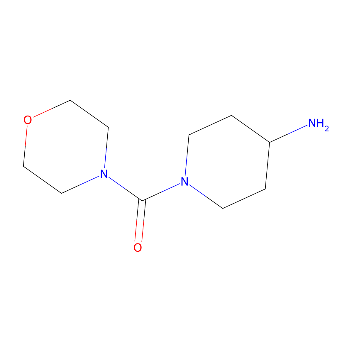 1-(Morpholin-4-ylcarbonyl)piperidin-4-amine molecular structure, CAS 412356-46-8