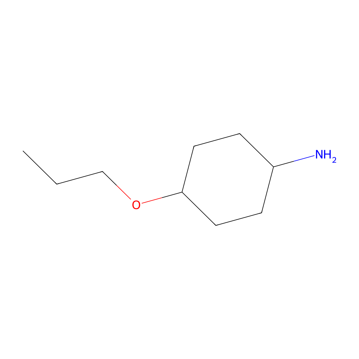 4-Propoxycyclohexanamine molecular structure, CAS 412356-51-5