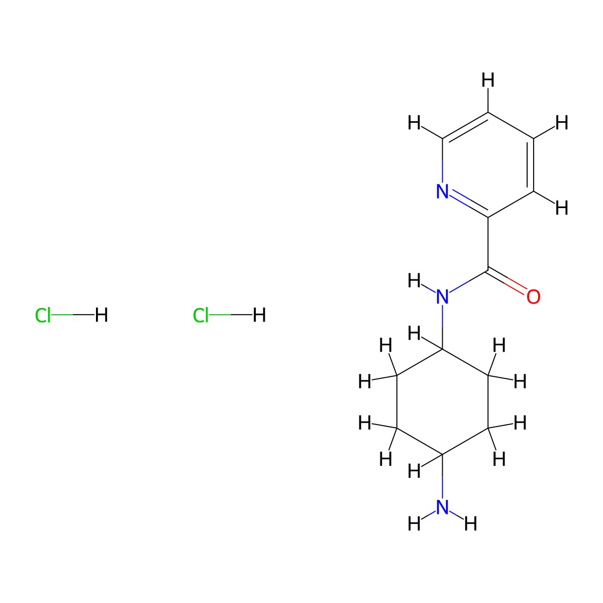 N-[(1R*,4R*)-4-Aminocyclohexyl]picolinamide dihydrochloride molecular structure, CAS 412356-89-9