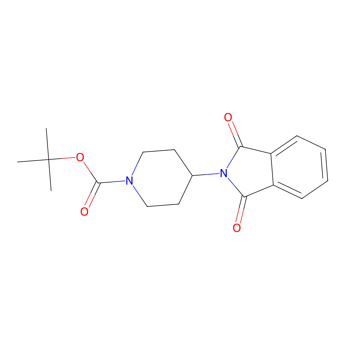Tert-butyl 4-(1,3-dioxoisoindolin-2-yl)piperidine-1-carboxylate molecular structure, CAS 412357-32-5